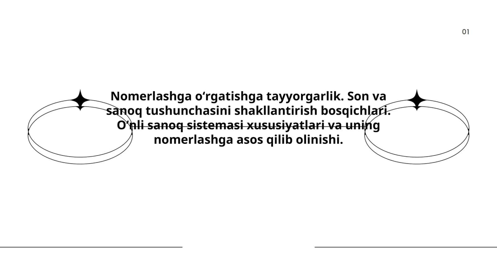 Nomerlashga oʻrgatishga tayyorgarlik