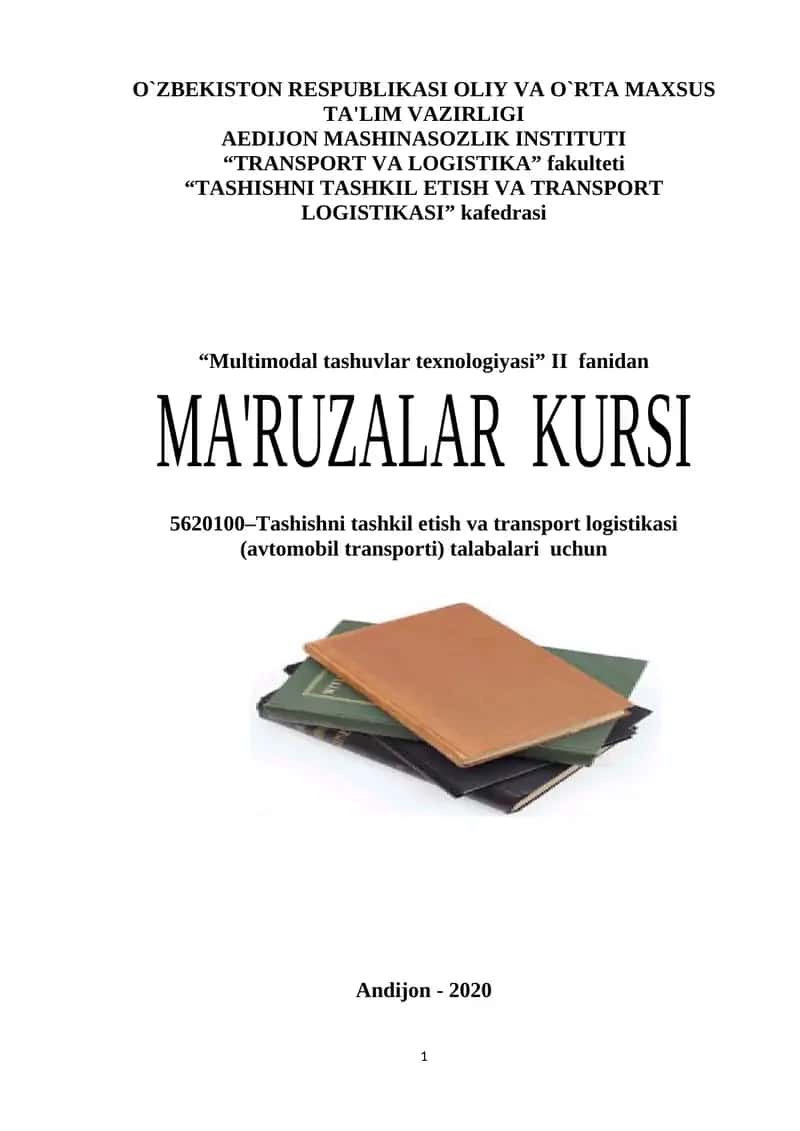 Multimodal tashuvlar texnologiyasi