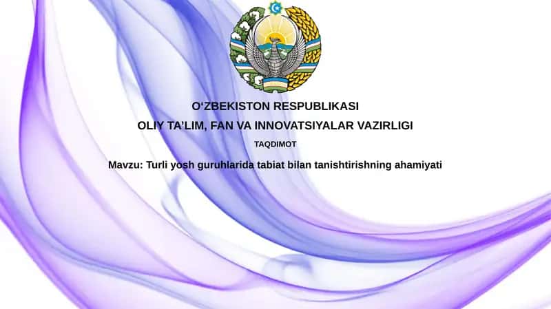 Tabiat bilan tanishtirish usullari va imkoniyatlari