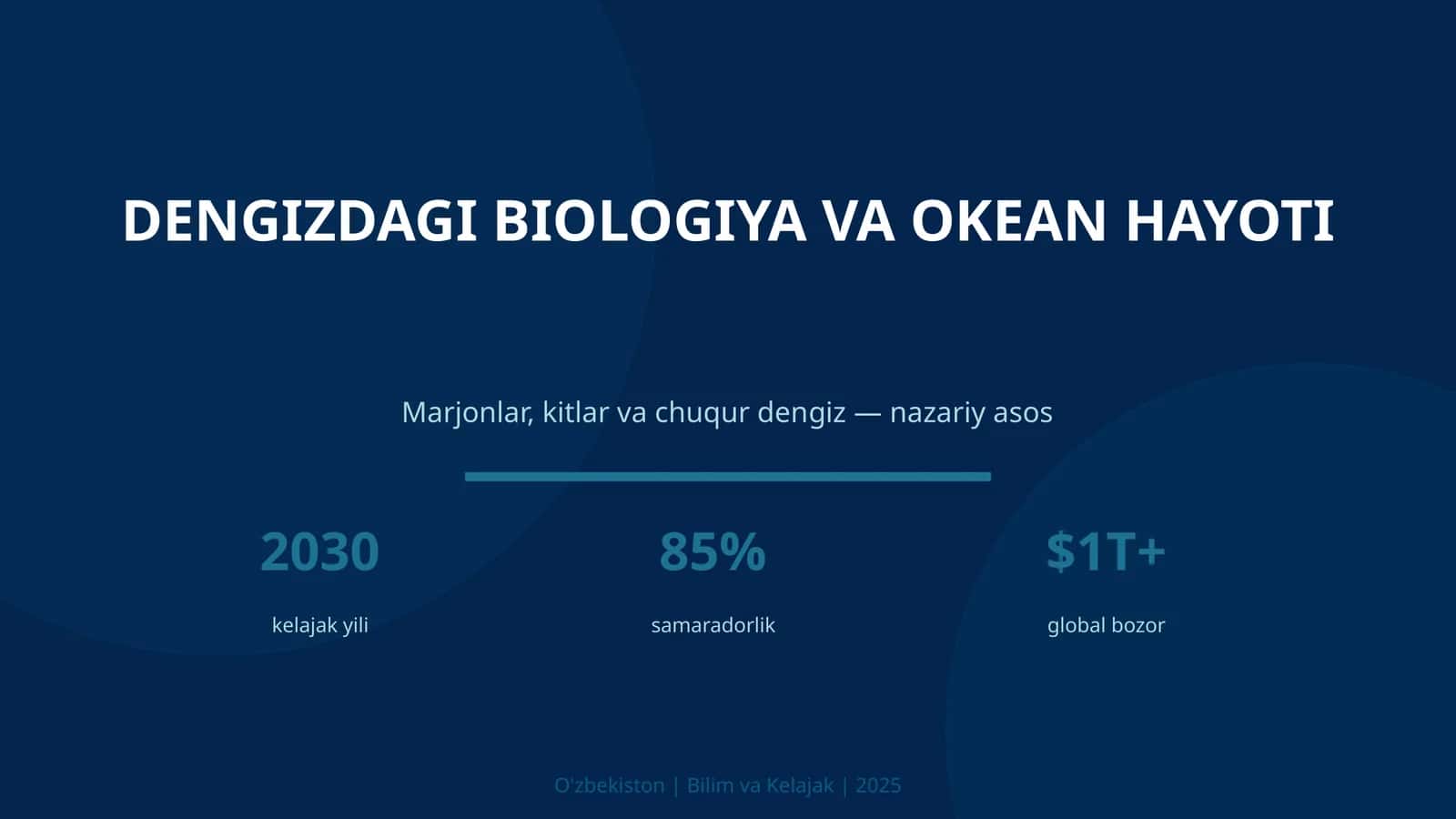Dengizdagi biologiya va okean hayoti