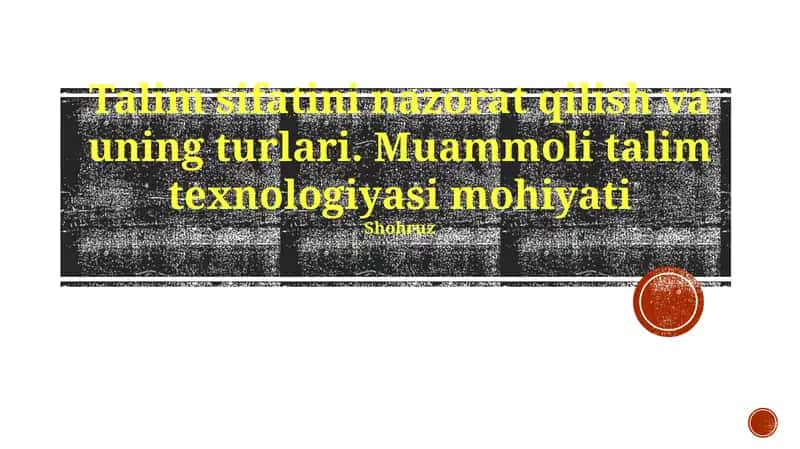 Muammoga asoslangan o'qitish: mohiyati va qo'llanilishi