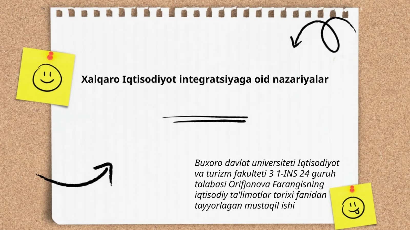 Xalqaro Iqtisodiyot integratsiyaga oid nazariyalar