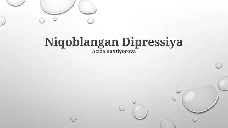 Niqoblangan Dipressiya