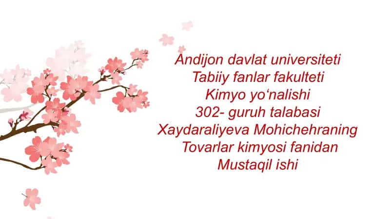 Kimyo yo‘nalishi
