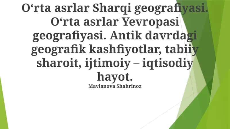 Mavlanova Shahrinoz