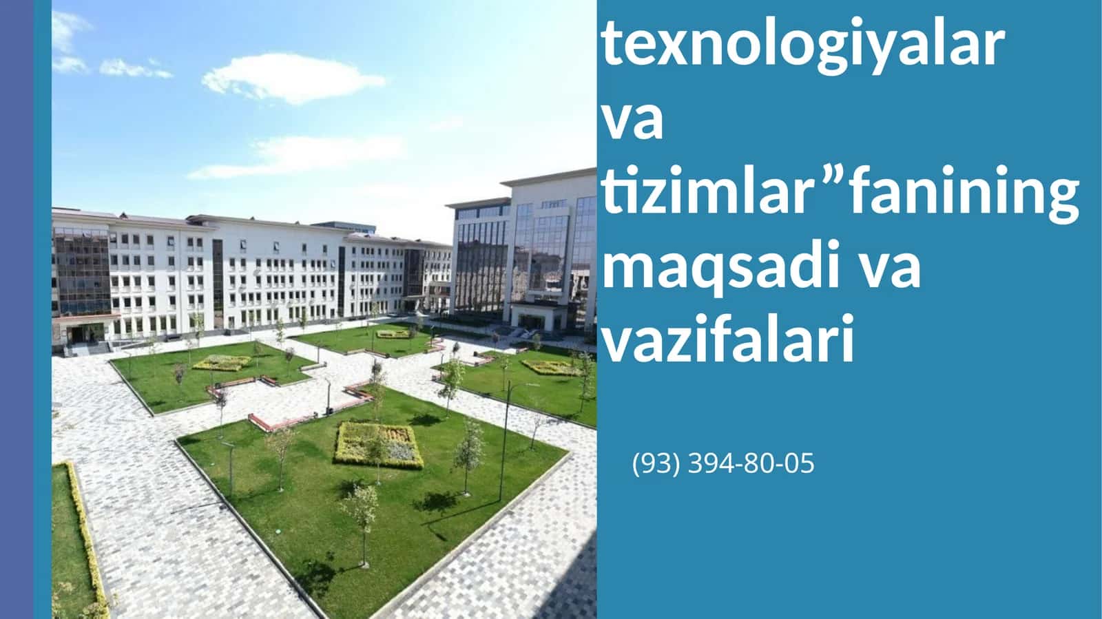 Iqtisodiyotda axborot-kommunikatsion texnologiyalar va tizimlar