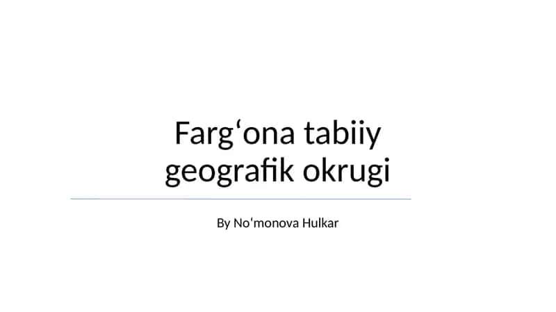 Fargʻona tabiiy geografik okrugi