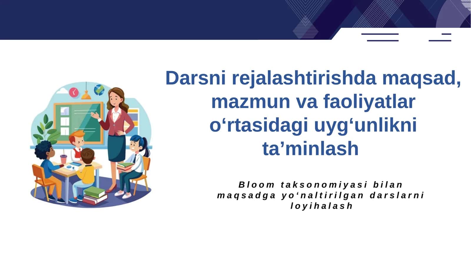 Dars Rejalashtirishda Bloom Taksonomiyasi