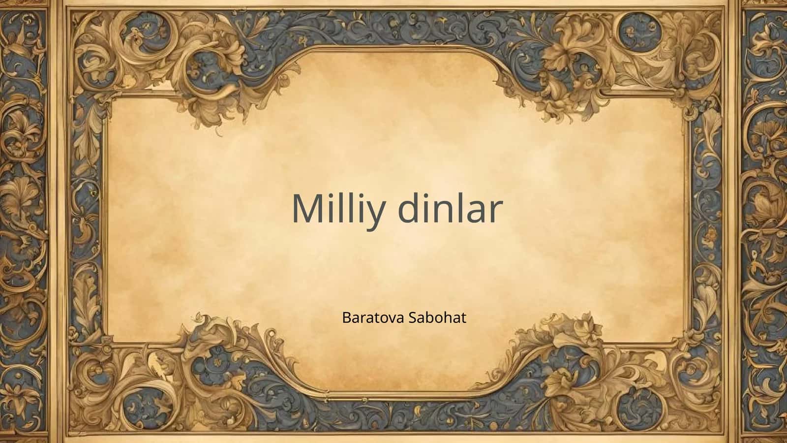 Milliy dinlar