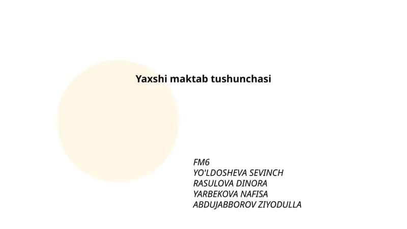 Yaxshi maktab tushunchasi