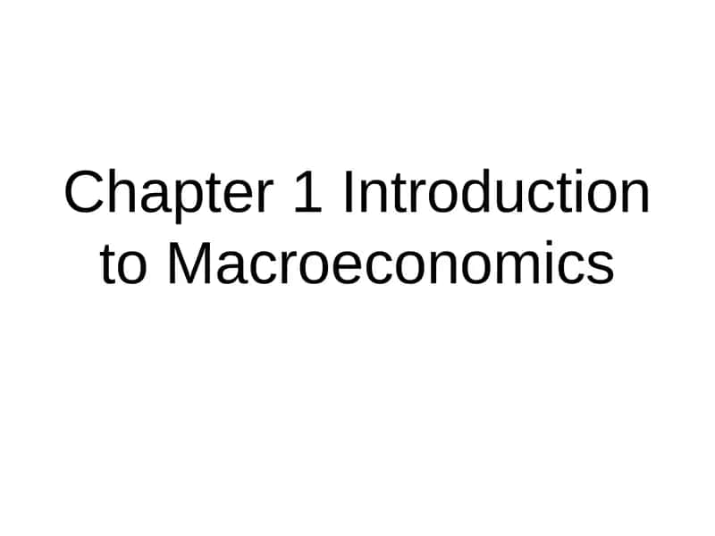 Mavzu 1: Makro iqtisodiyotga kirish