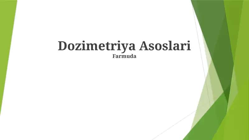 Dozimetriya Asoslari