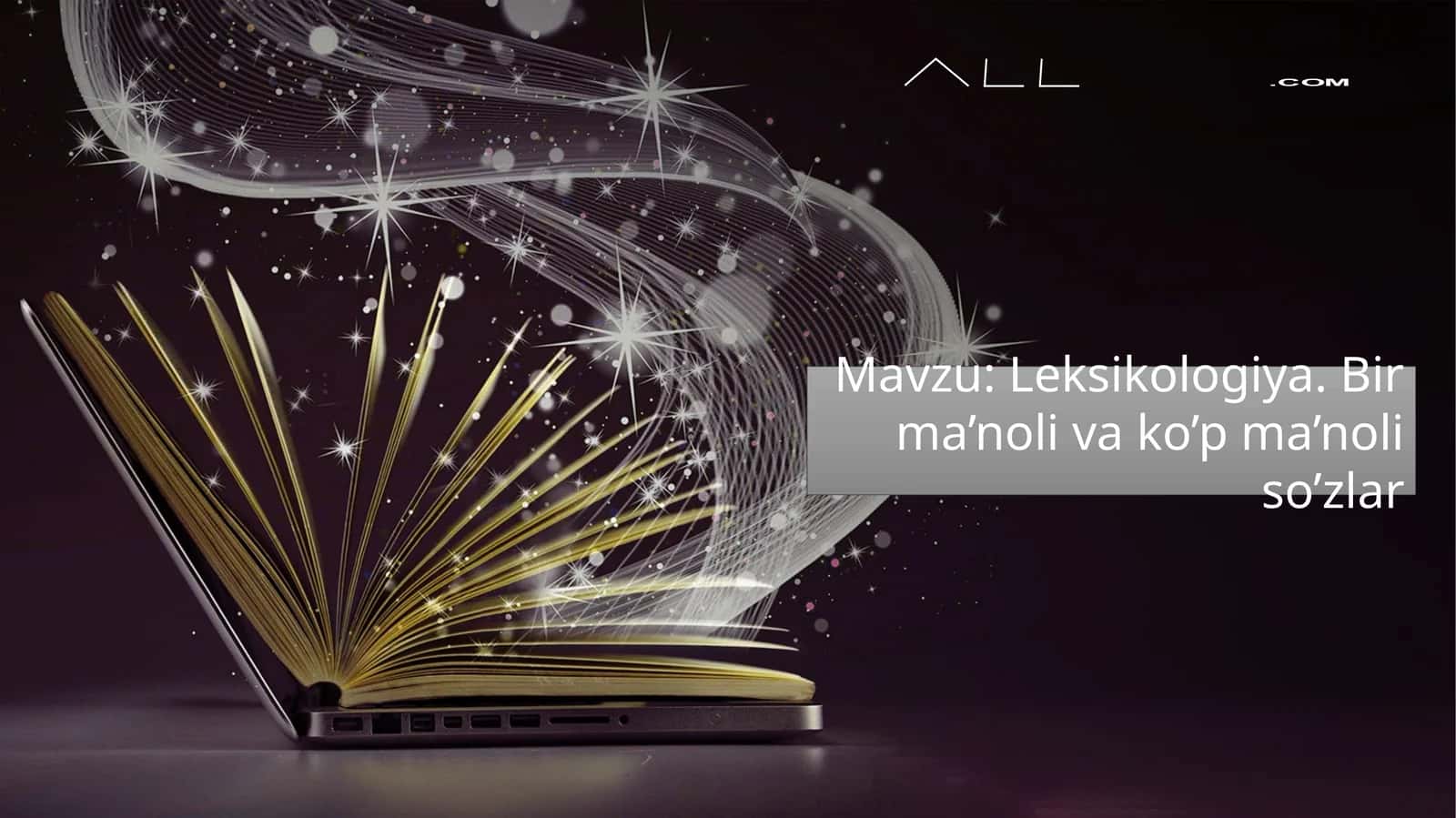 Leksikologiya. Bir ma’noli va ko’p ma’noli so’zlar