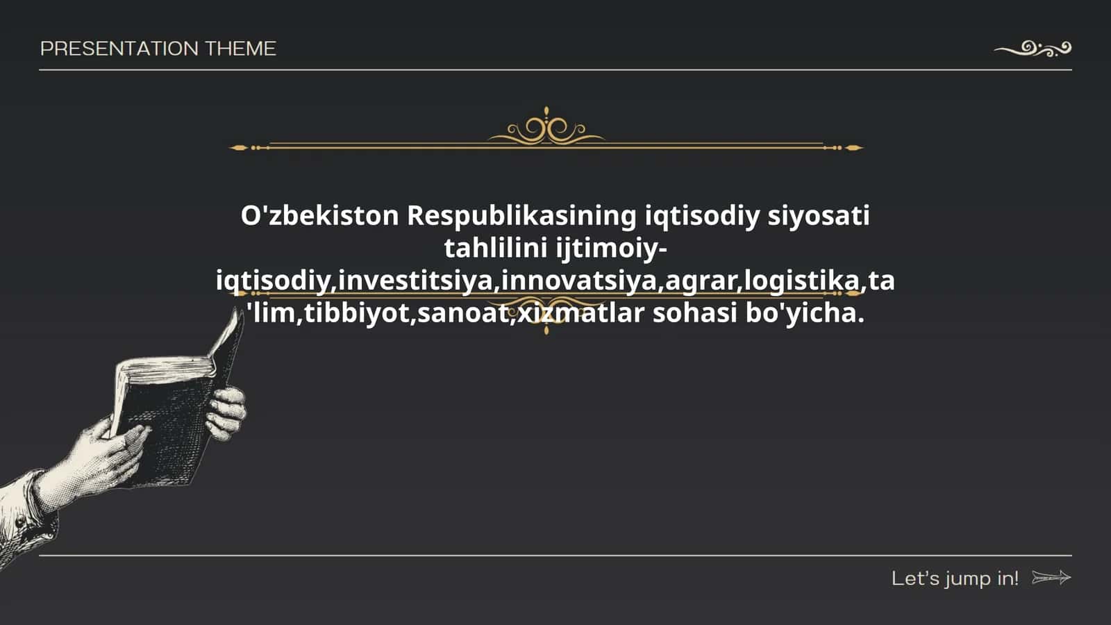 O'zbekiston Respublikasining iqtisodiy siyosati tahlili