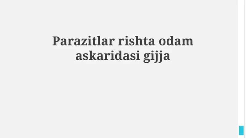 Ascaris va Giardia: Umumiy tavsif