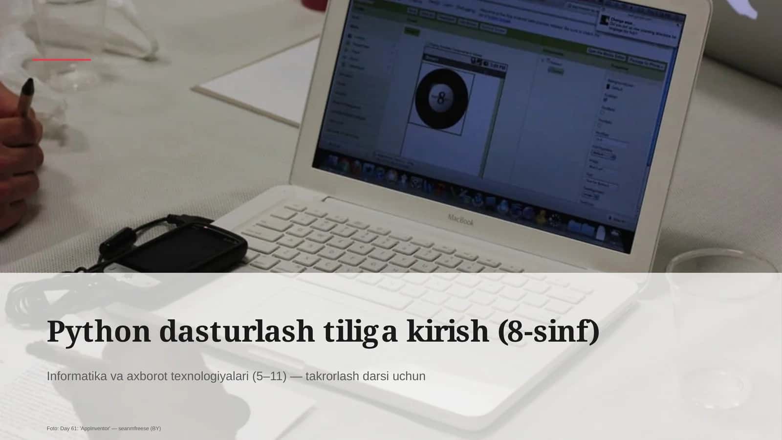 Python dasturlash tiliga kirish (8-sinf)