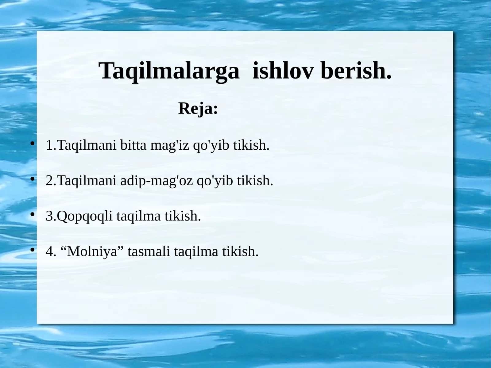 Taqilmalarga ishlov berish
