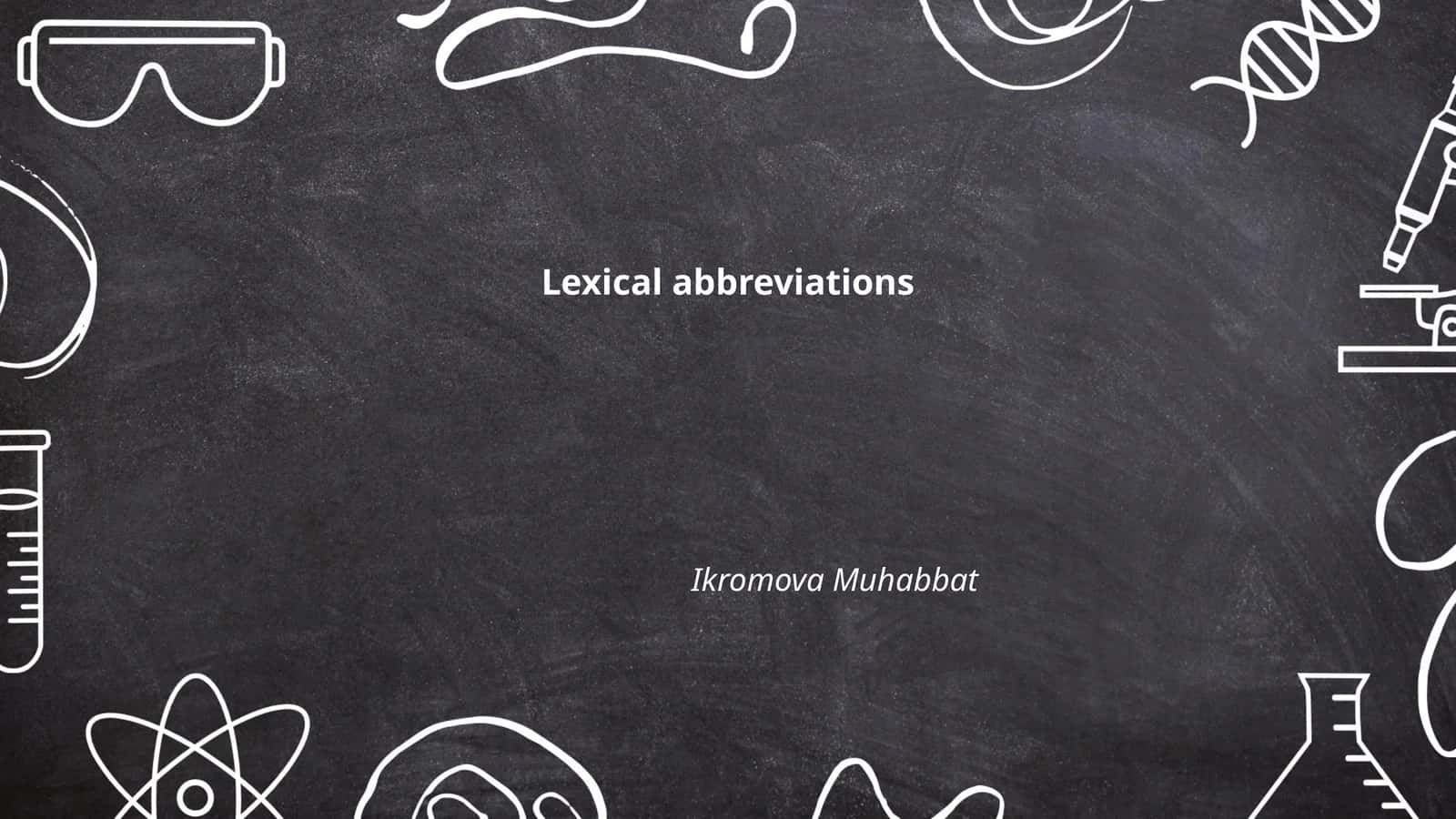Lexical abbreviations