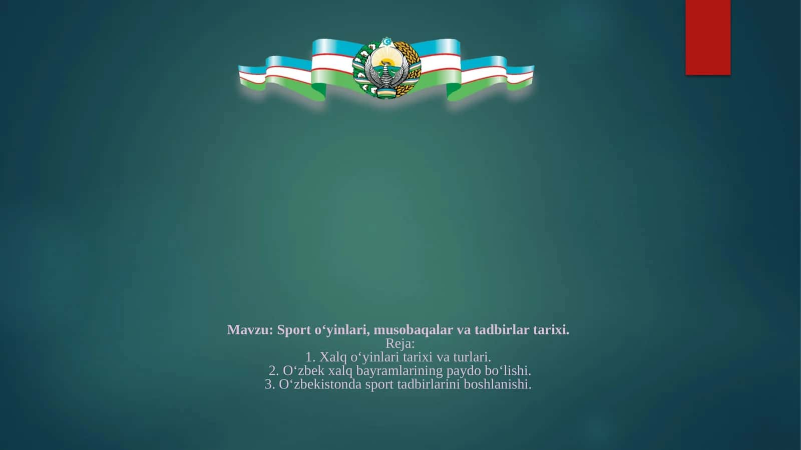 Sporto‘yinlari, musobaqalar va tadbirlar tarixi