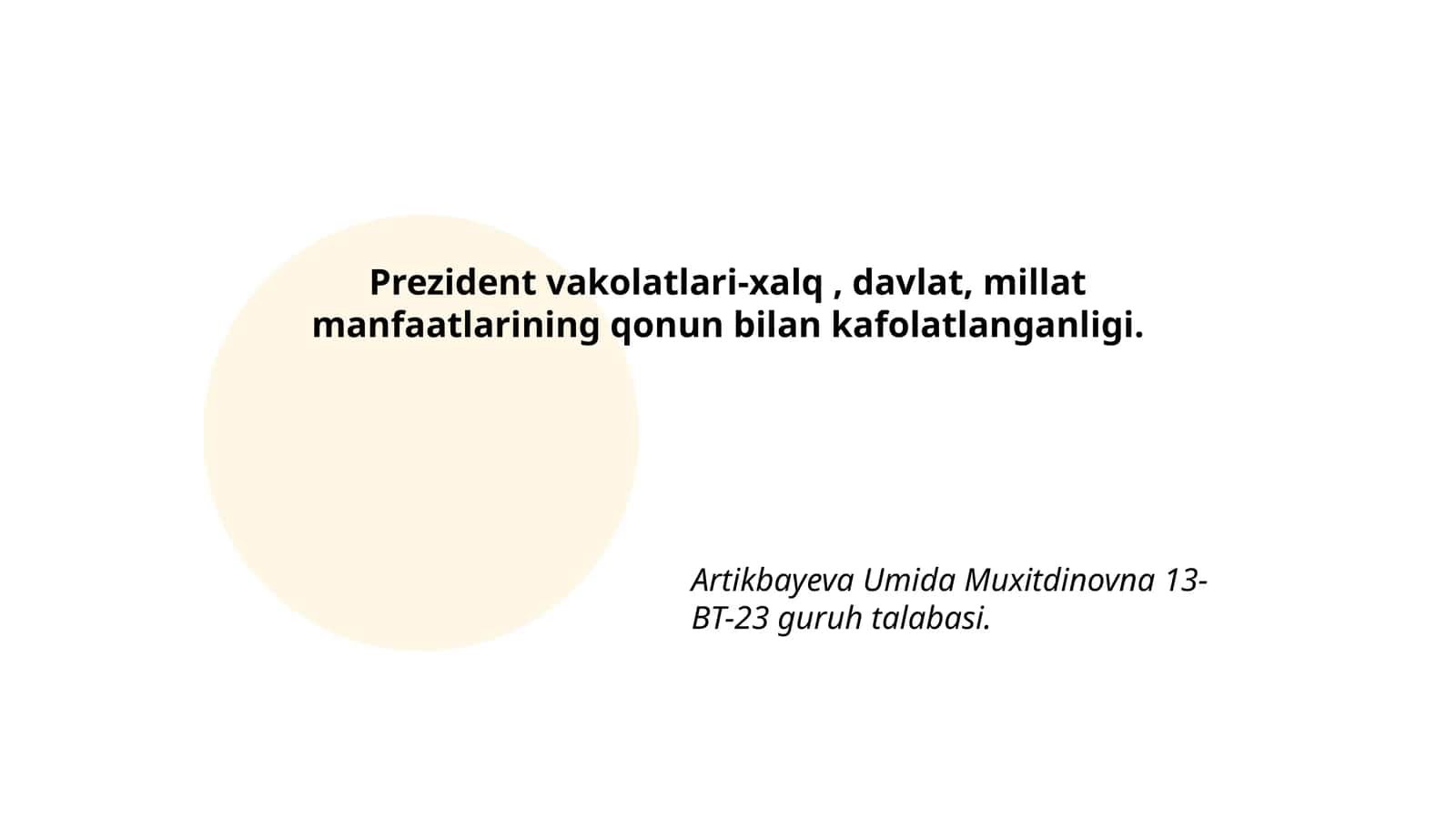Prezidentning vakolatlari