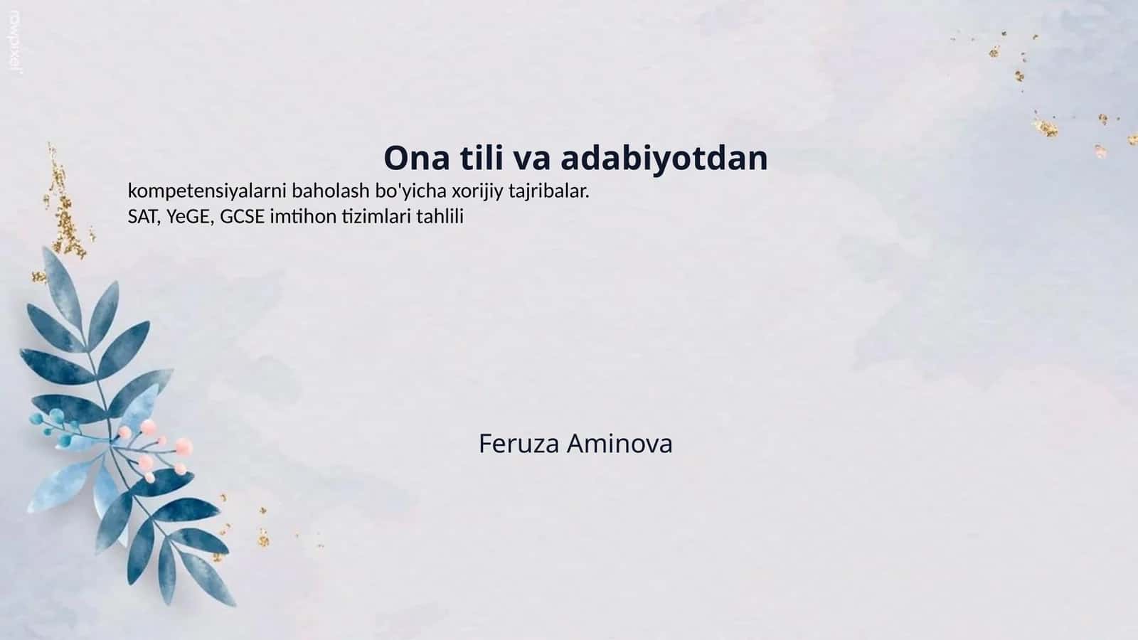 Ona tili va adabiyotdan