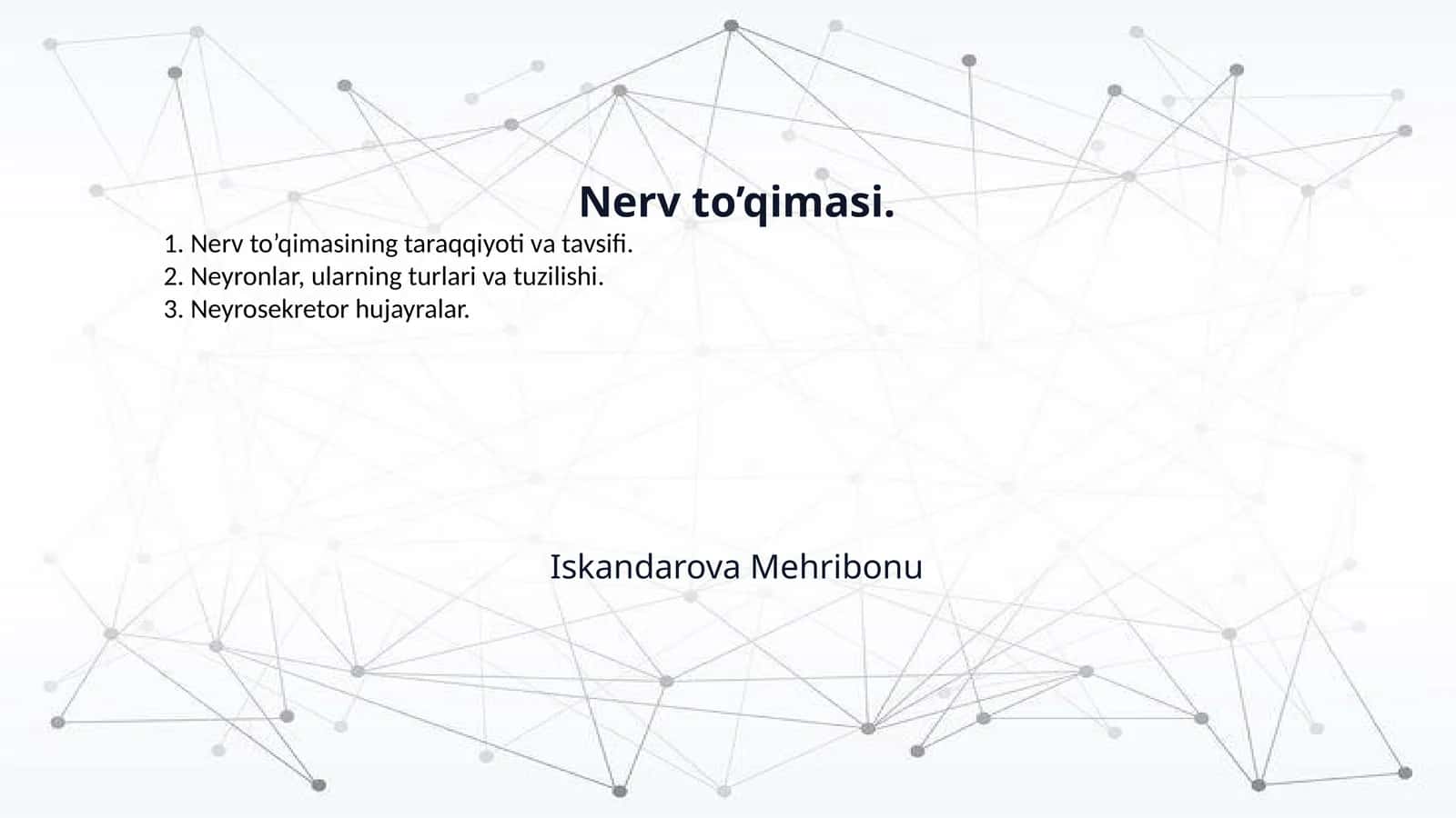 Nerv to’qimasi.