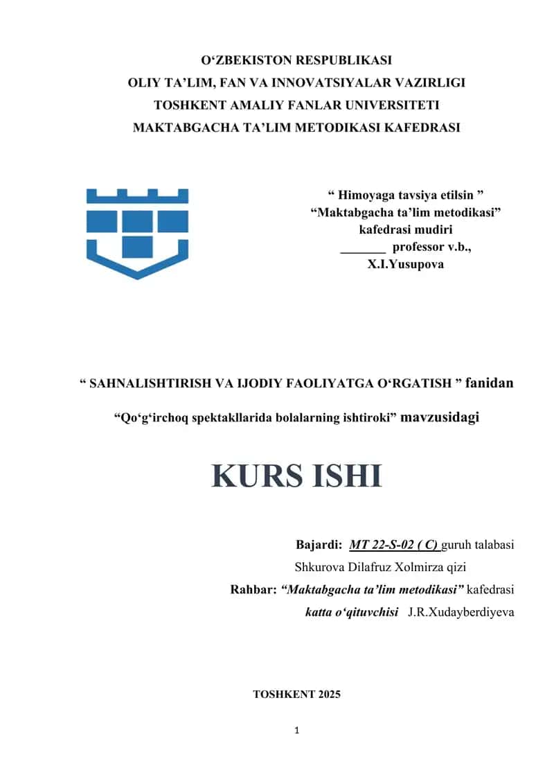 Qoʻgʻirchoq spektakllarida bolalarning ishtiroki.