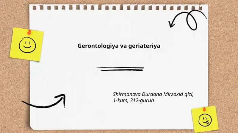 Gerontologiya va geriateriya