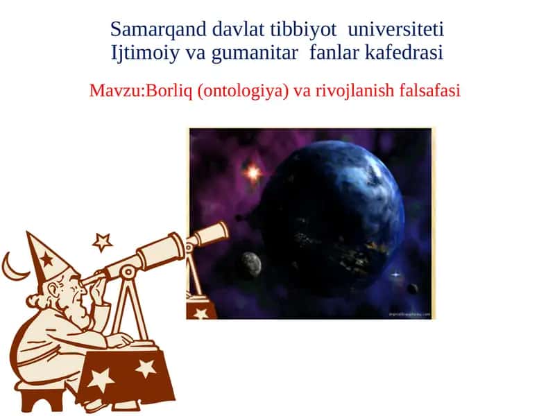Borliq (Ontologiya) varivojlanish falsafasi