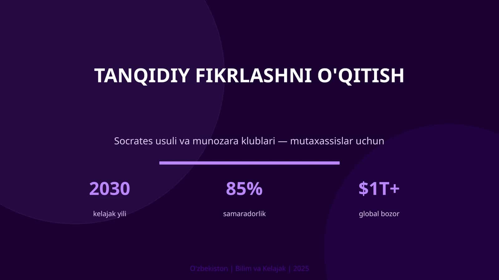 Tanqidiy fikrlashni o'qitish