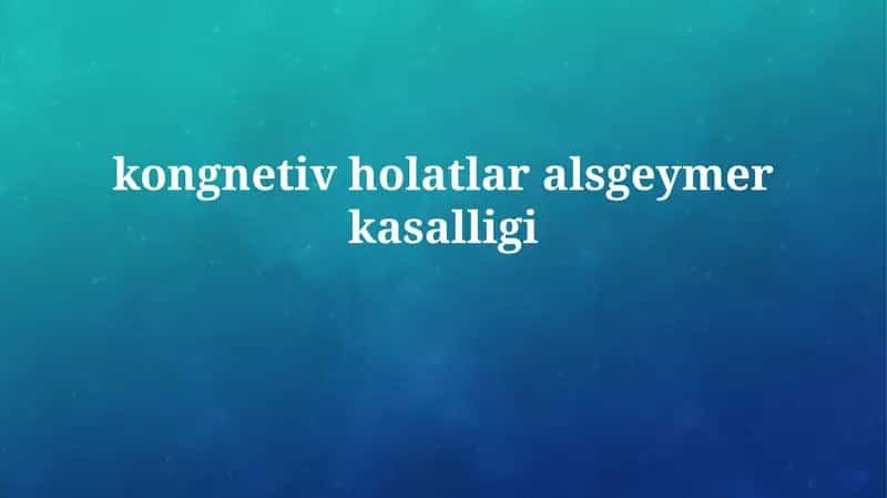 Alzheymer kasalligi