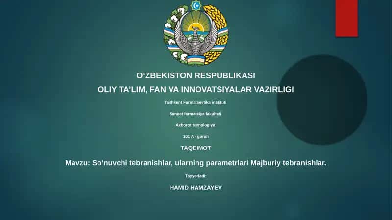 So‘nuvchi tebranishlar va ularning parametrlari Majburiy tebranishlar