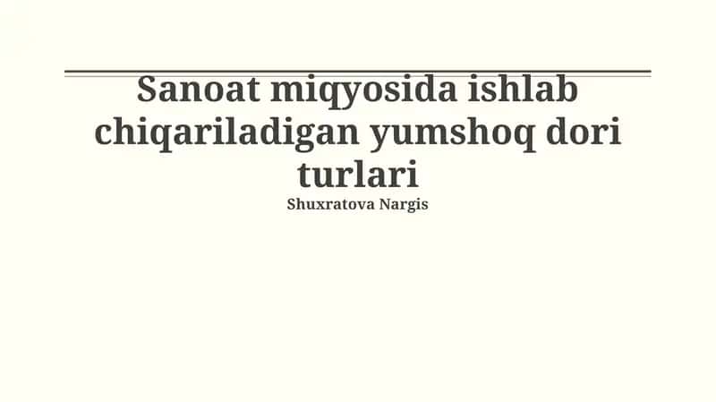 Yengil giyohvand moddalar