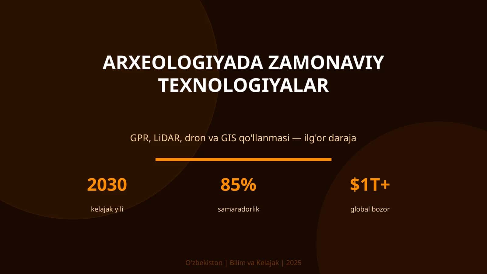 ARXEOLOGIYADA ZAMONAVIY TEXNOLOGIYALAR