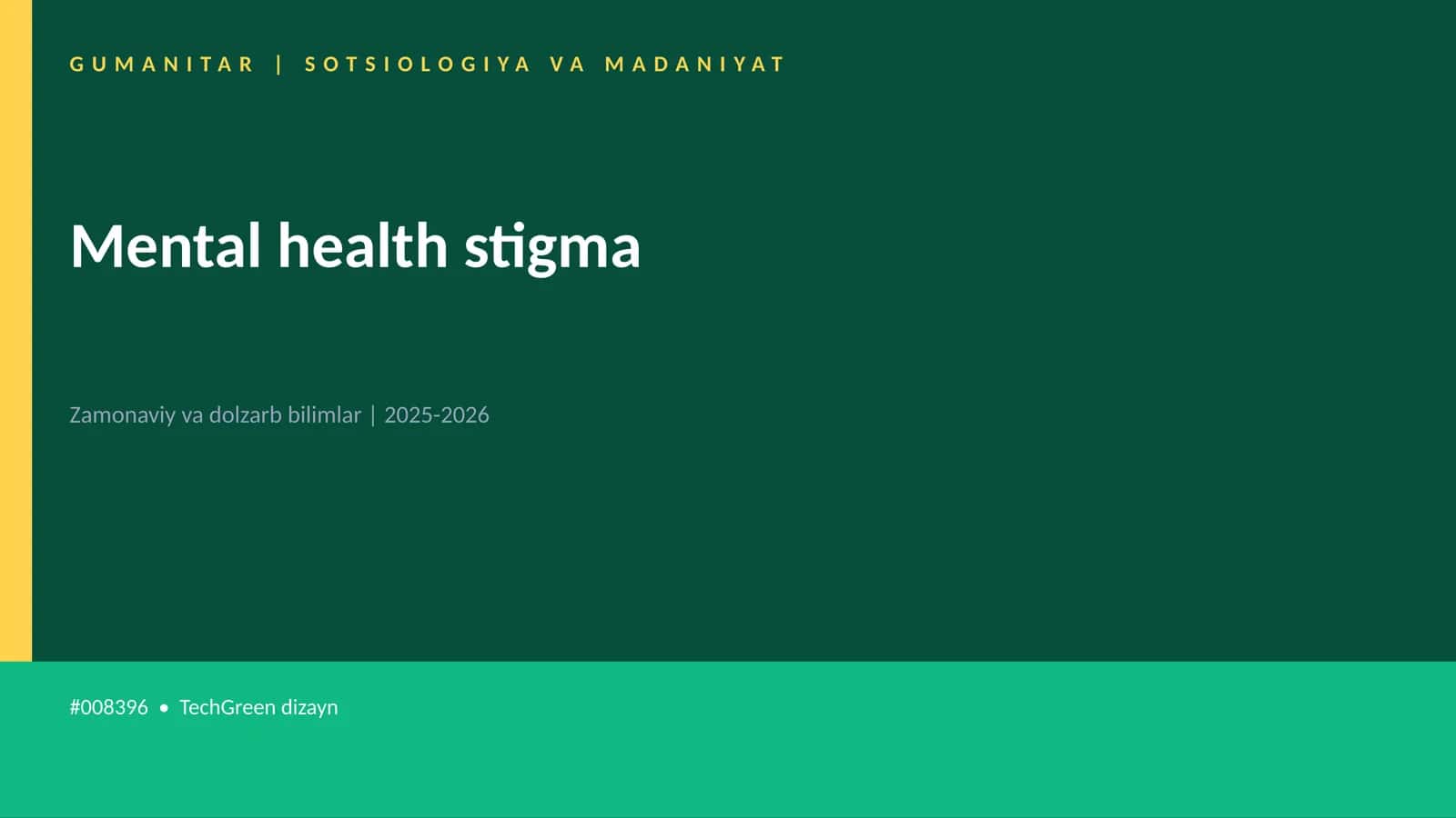Mental health stigma