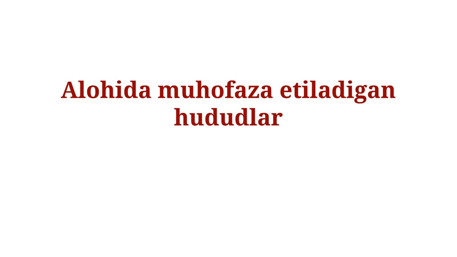 Maxsus muhofaza qilinadigan hududlar