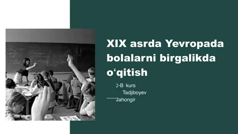 Umumiy pedagogika fani taqdimoti