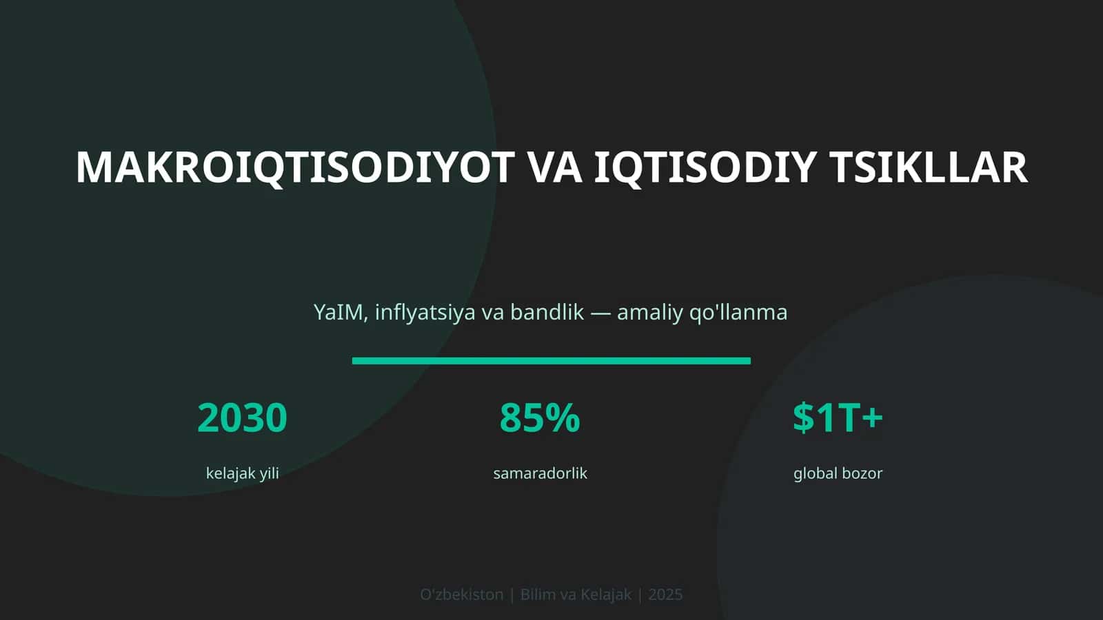 Makroiqtisodiyot va iqtisodiy tsikllar