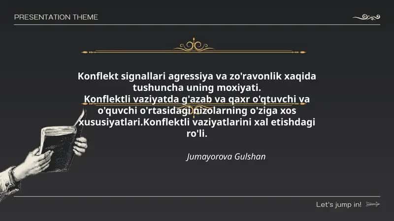 Konflekt signallari agressiya va zo'ravonlik xaqida tushuncha uning moxiyati