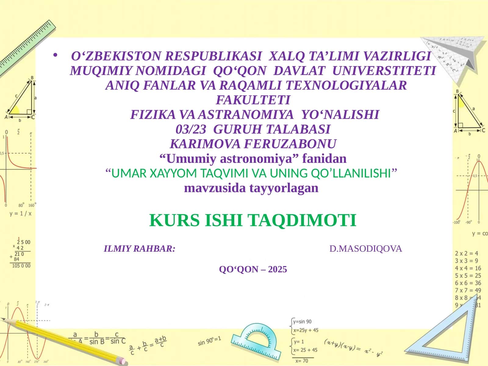 Kalendar turlari