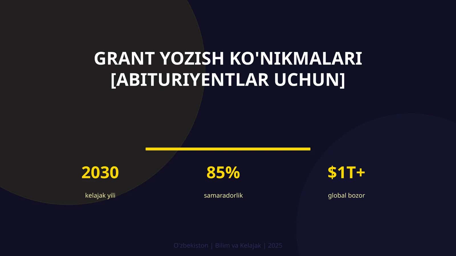 Grant Yozish Ko'nikmalari [Abituriyentlar uchun]