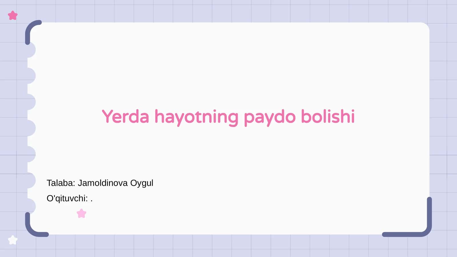 Yerda hayotning paydo bolishi