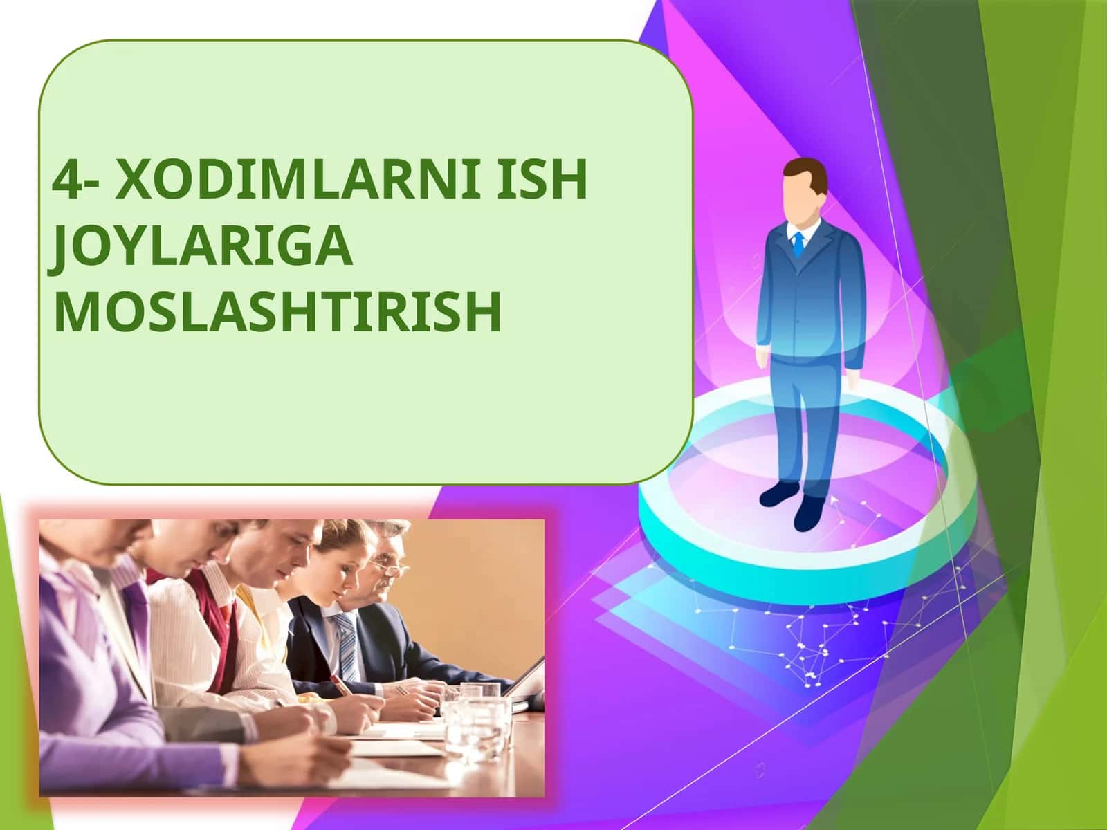XODIMLARNI ISH JOYLARIGA MOSLASHTIRISH ADABIYOTLAR