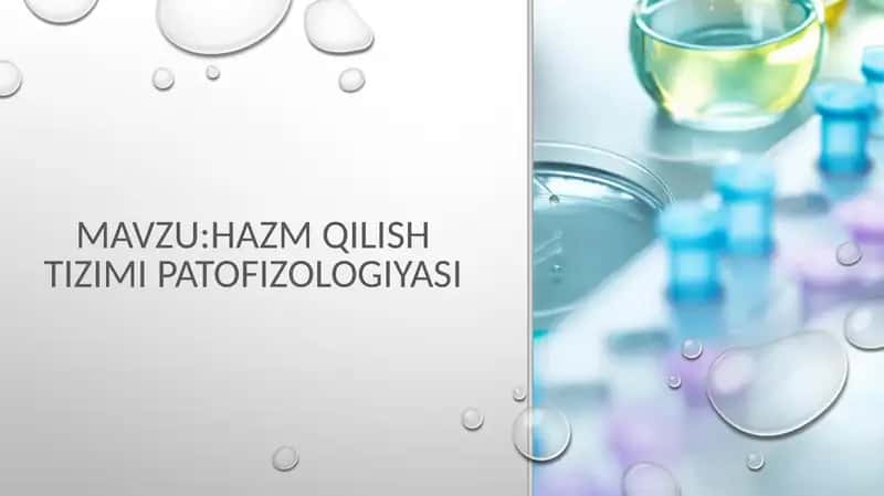 Hazm qilish tizimi patofizologiyasi