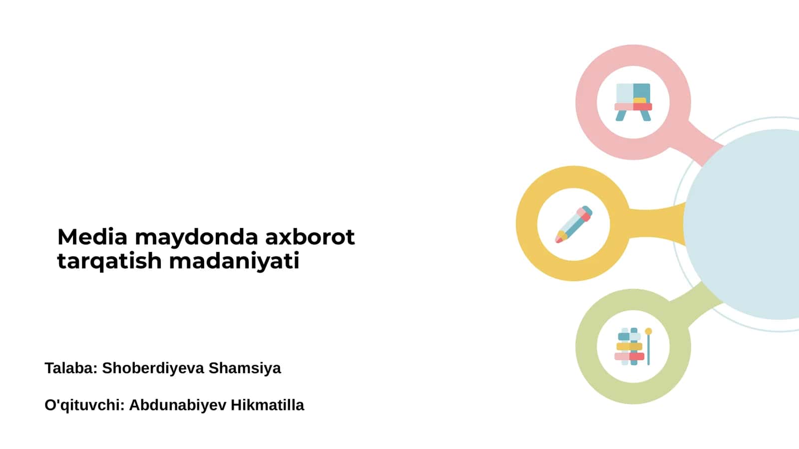 Media maydonda axborot tarqatish madaniyati