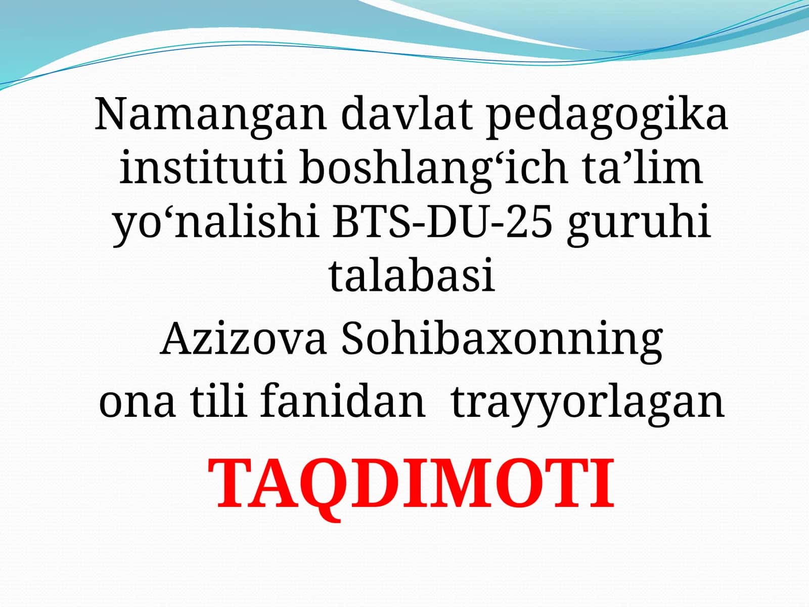 SIFATNING MA`NO GURUHLARI