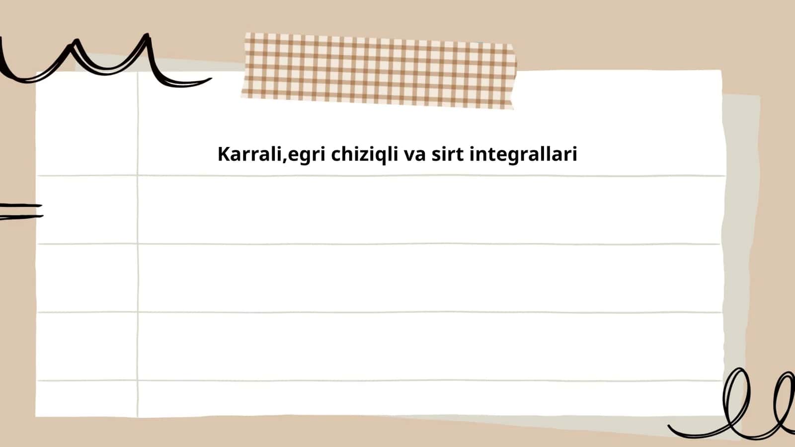 Egri chiziqli integrallar