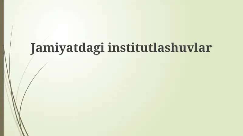 Institutsionallashuv