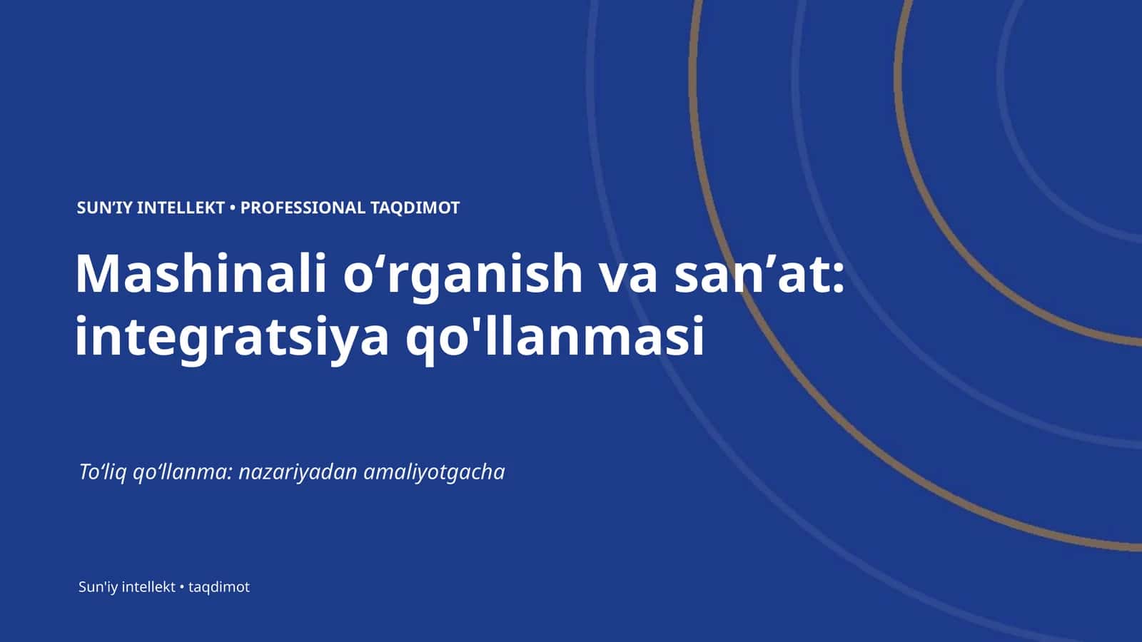 Mashinali oʻrganish va sanʼat: integratsiya qo'llanmasi