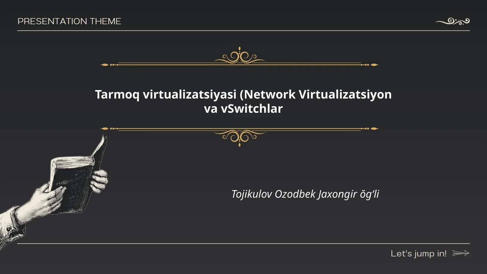 Tarmoq virtualizatsiyasi (Network Virtualizatsiyon va vSwitchlar